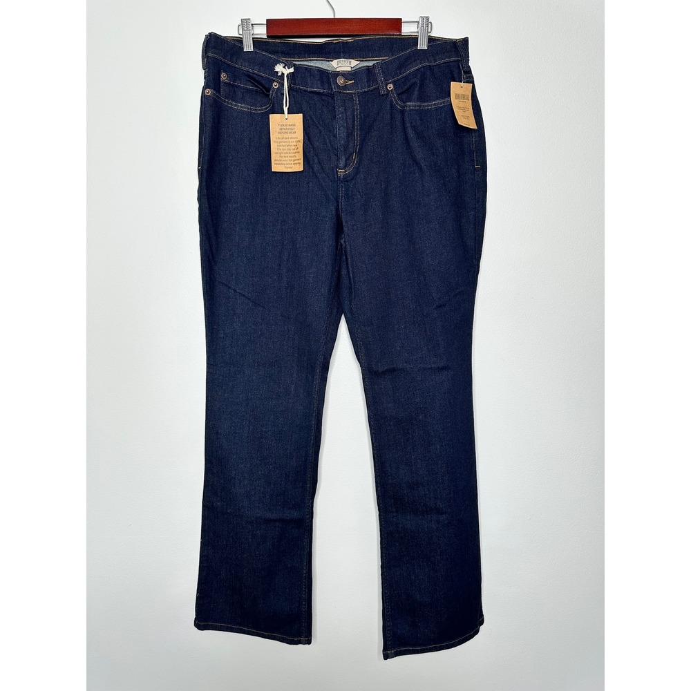 Duluth Trading Co Daily Denim Jeans 16x33 Blue DuluthFlex Boot Cut 40711 New